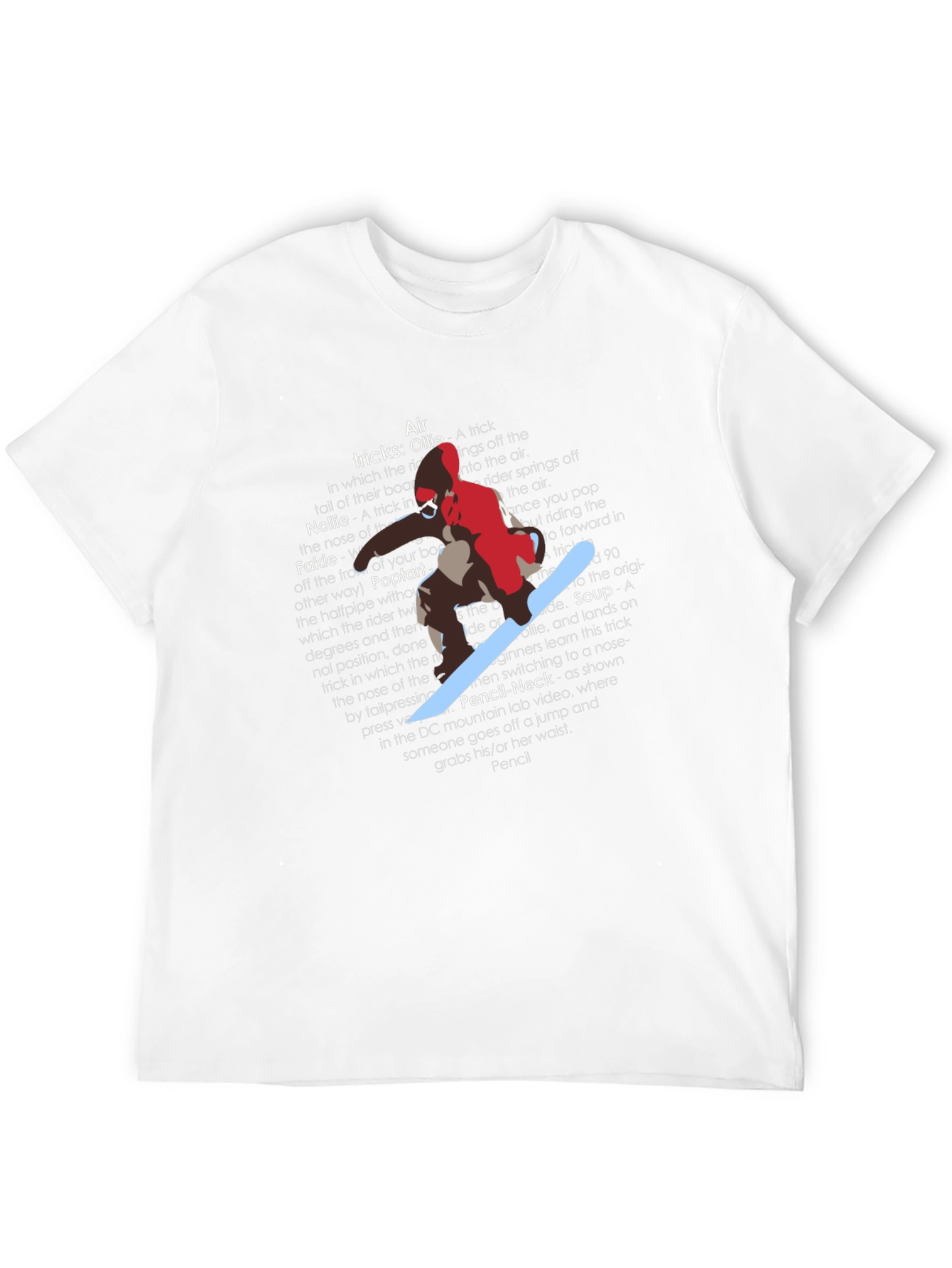 Snowboard Trick List Graphic Tee - Black