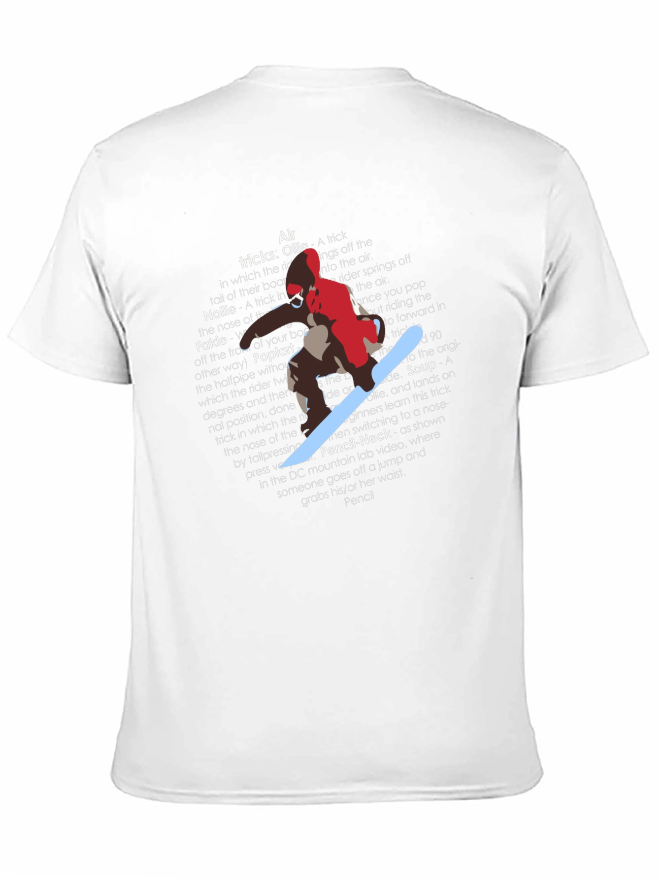 Snowboard Trick List Graphic Tee - Black