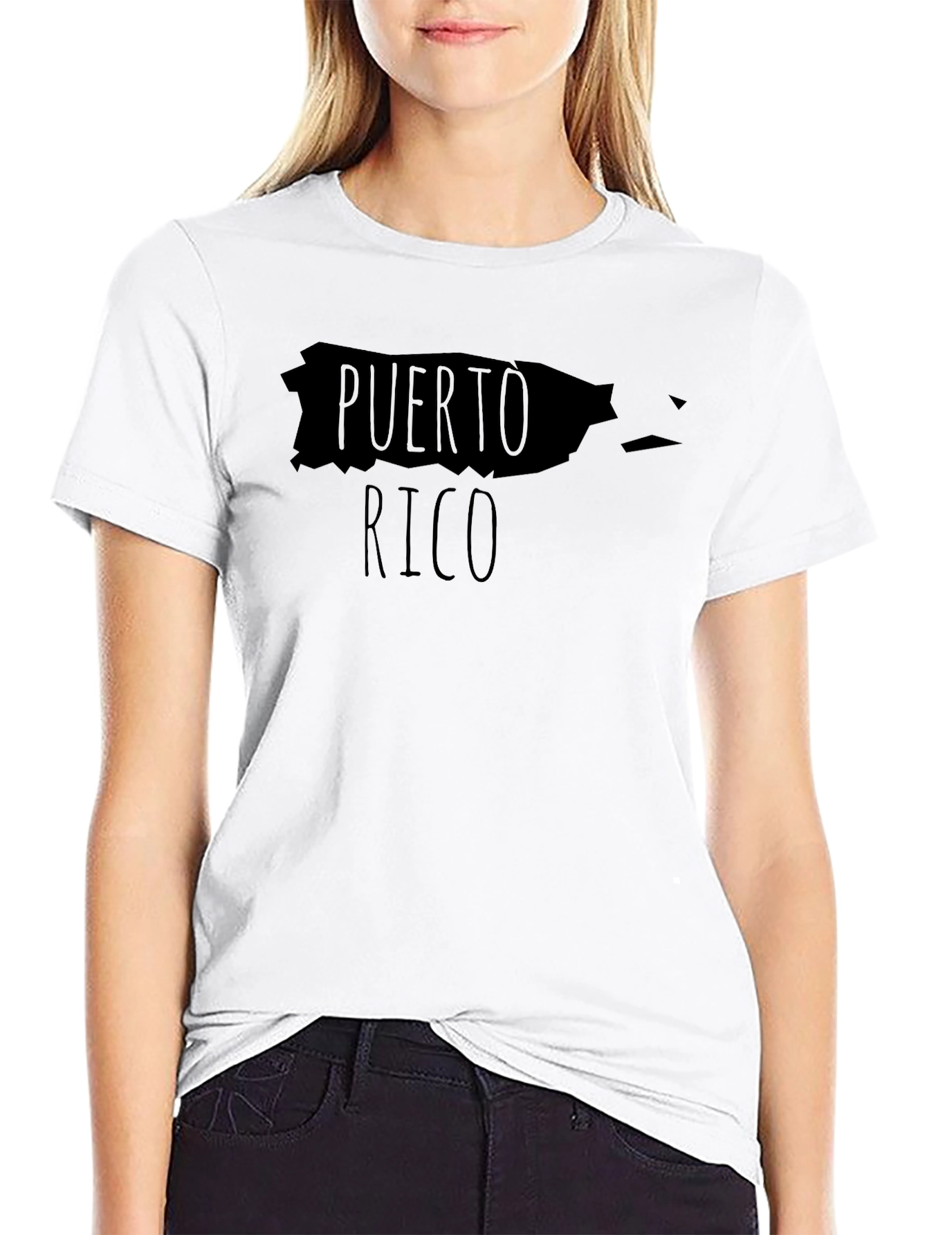 Puerto Rico Map Graphic Tee - Black T-Shirt