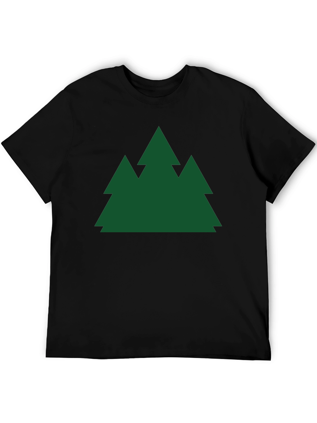 Evergreen Trees Black T-Shirt Nature Lover Tee