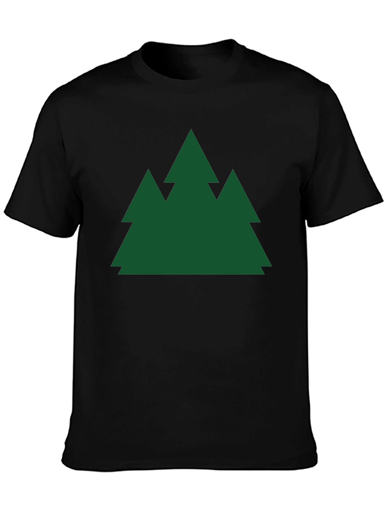 Evergreen Trees Black T-Shirt Nature Lover Tee