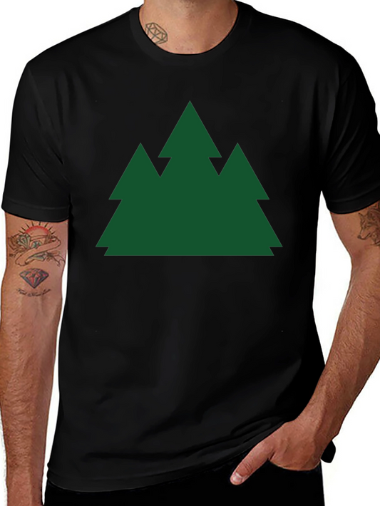 Evergreen Trees Black T-Shirt Nature Lover Tee