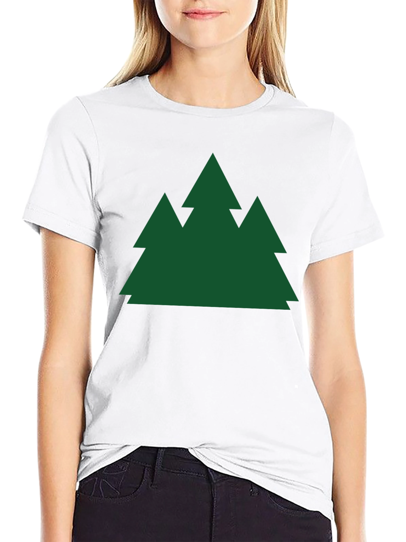 Evergreen Trees Black T-Shirt Nature Lover Tee
