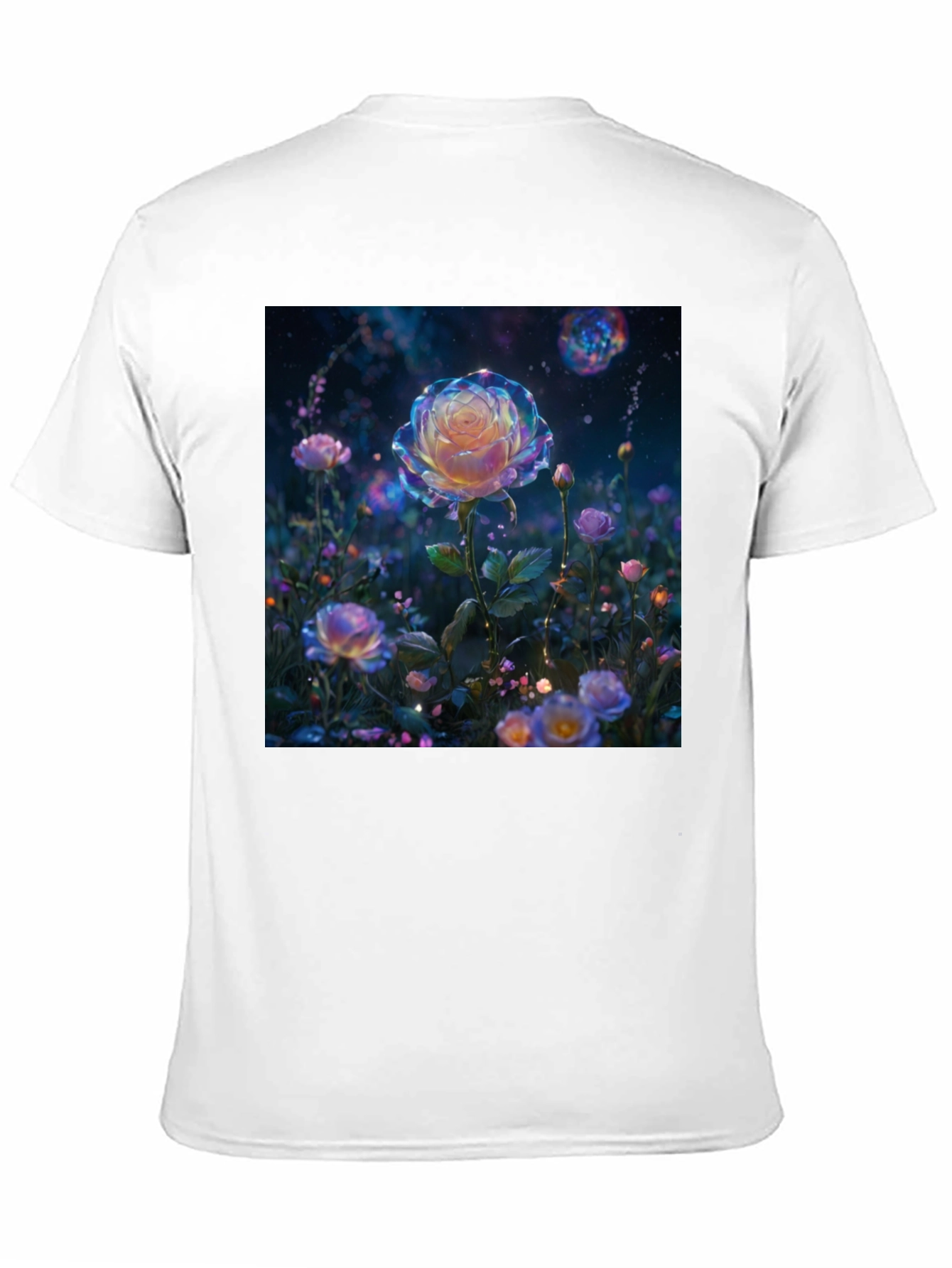 Galaxy Rose Graphic Tee - Unique Floral Design