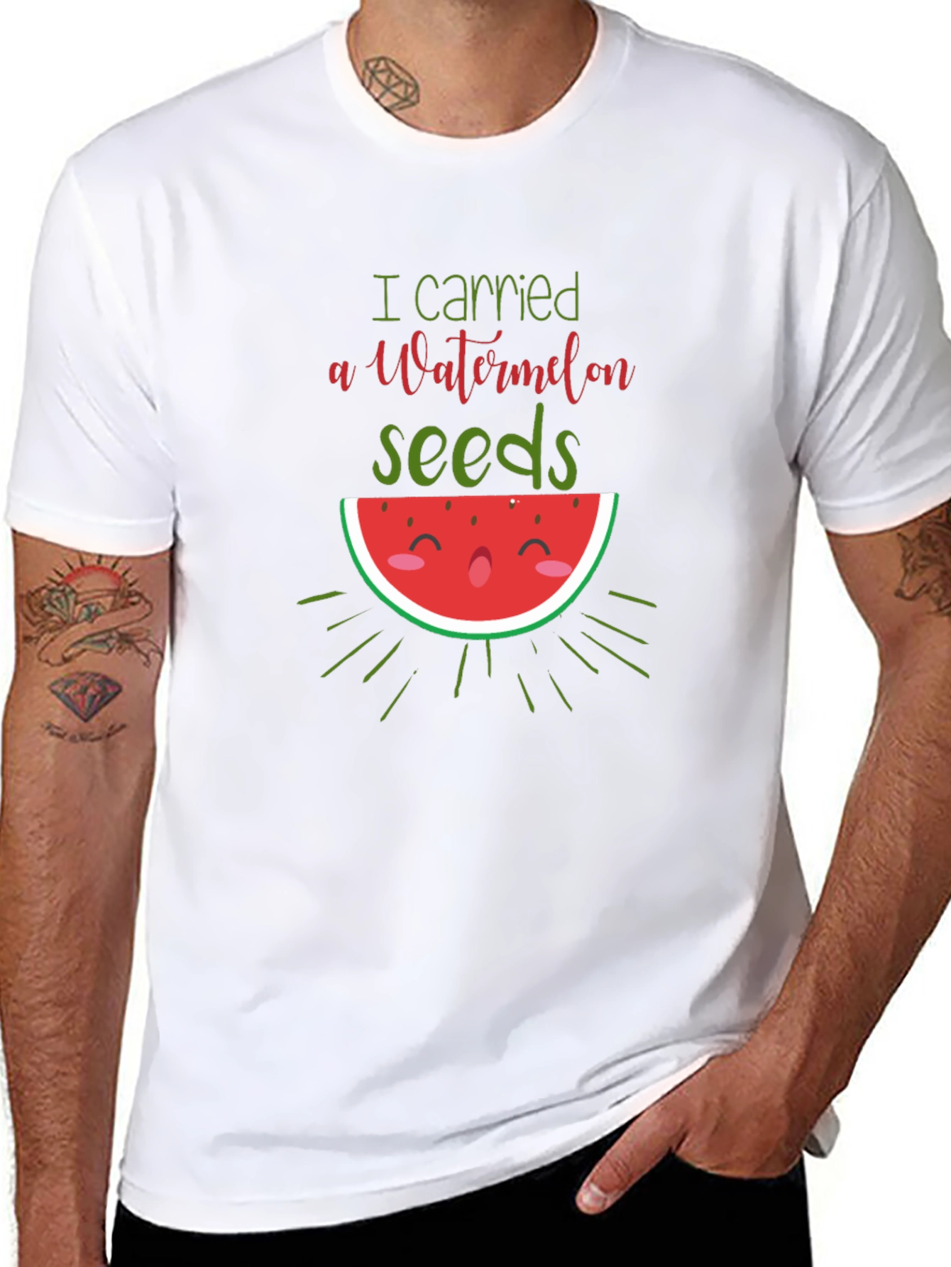 Funny Watermelon Pregnancy Announcement T-Shirt