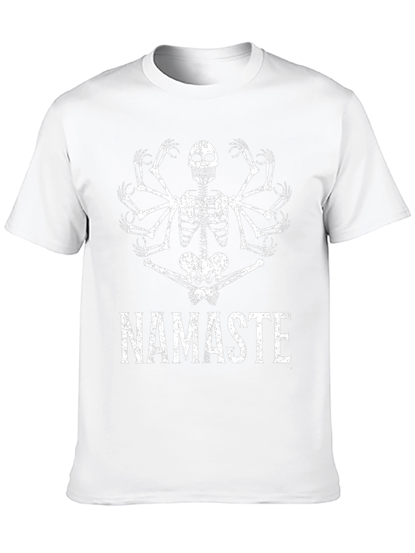 Namaste Skeleton Graphic Tee - Black Cotton T-Shirt