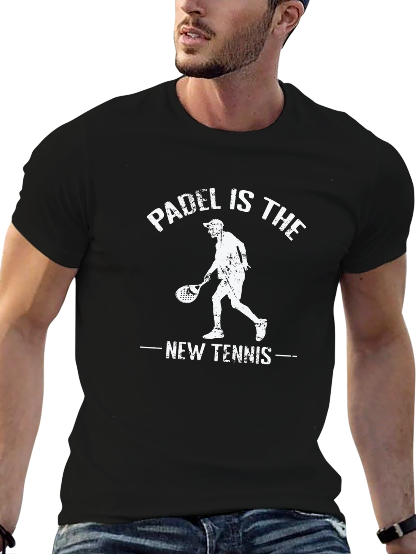 Padel is the New Tennis Black Graphic Tee