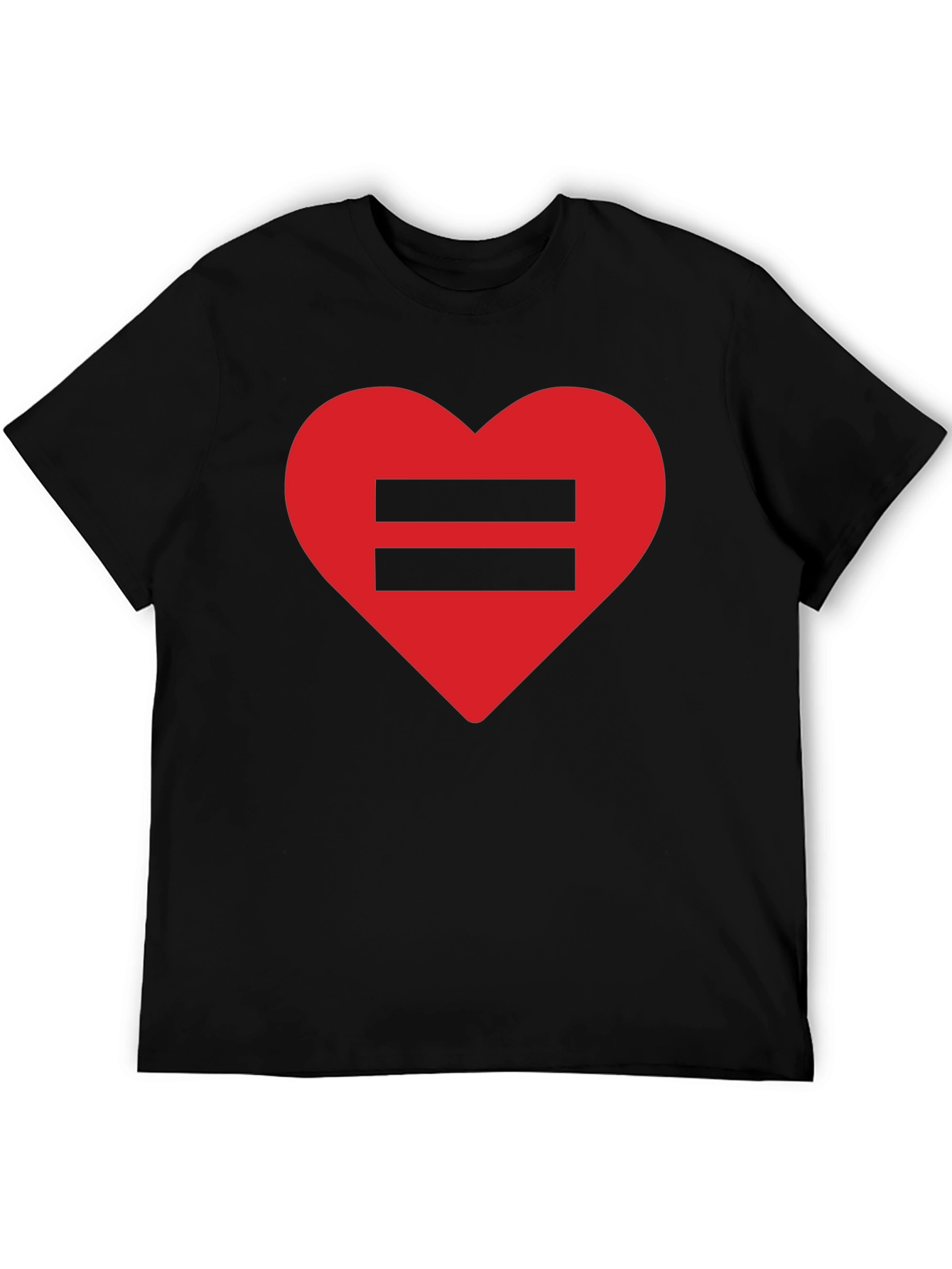 Equality Love Heart T-Shirt - Black