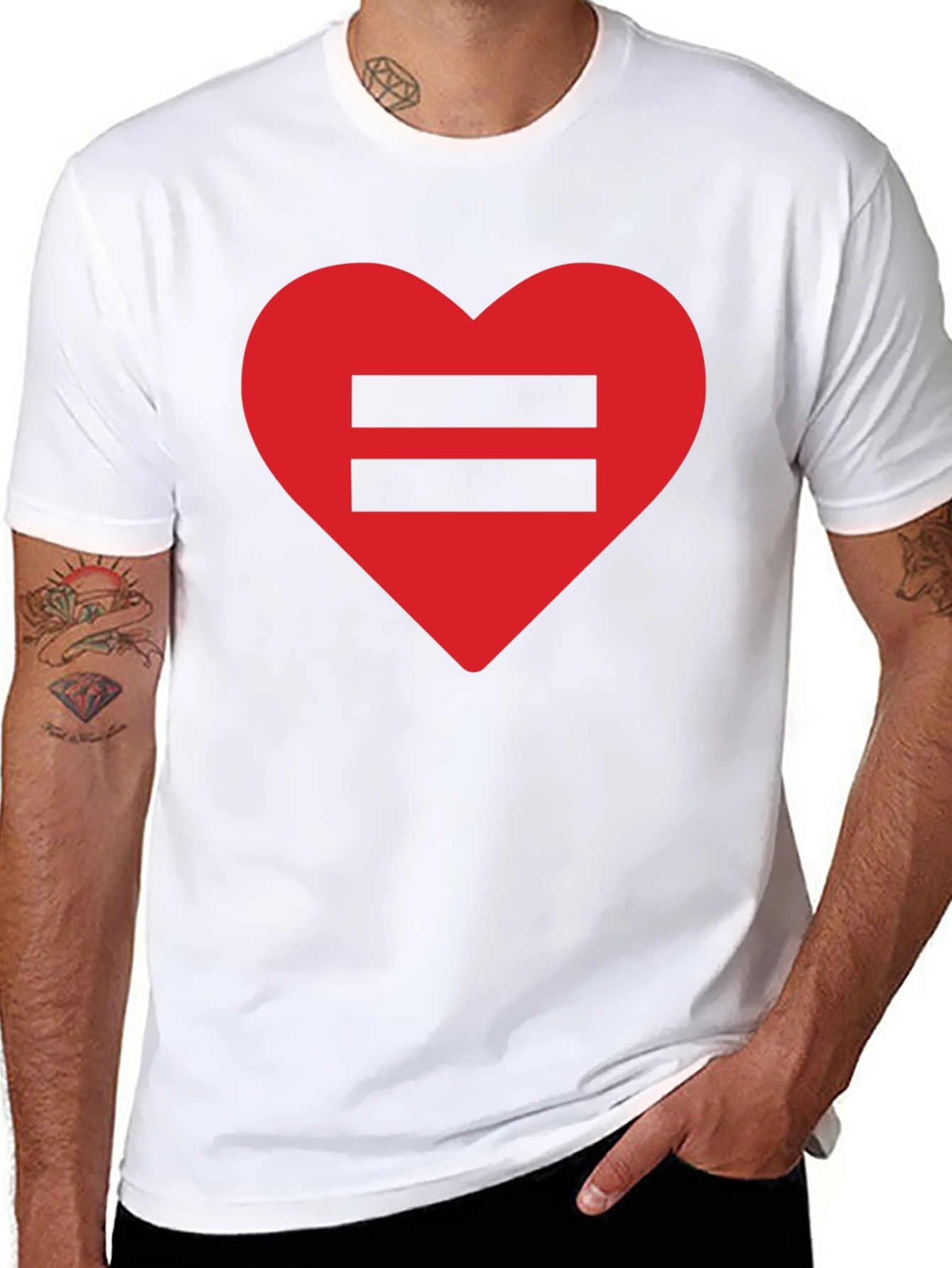 Equality Love Heart T-Shirt - Black