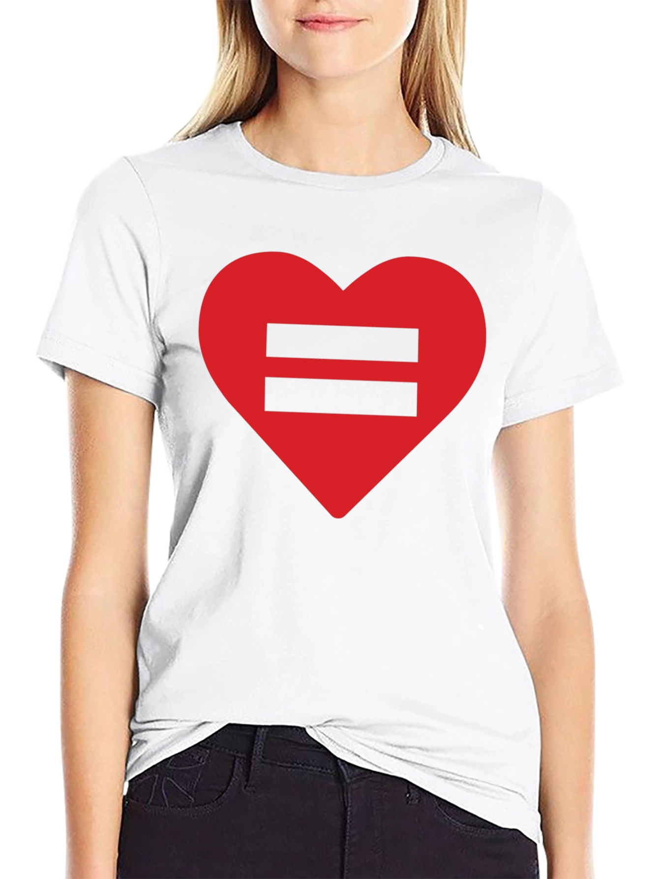 Equality Love Heart T-Shirt - Black