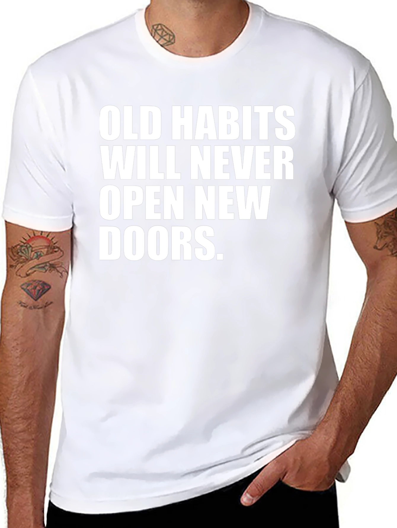 Old Habits Graphic Tee - Motivational T-Shirt