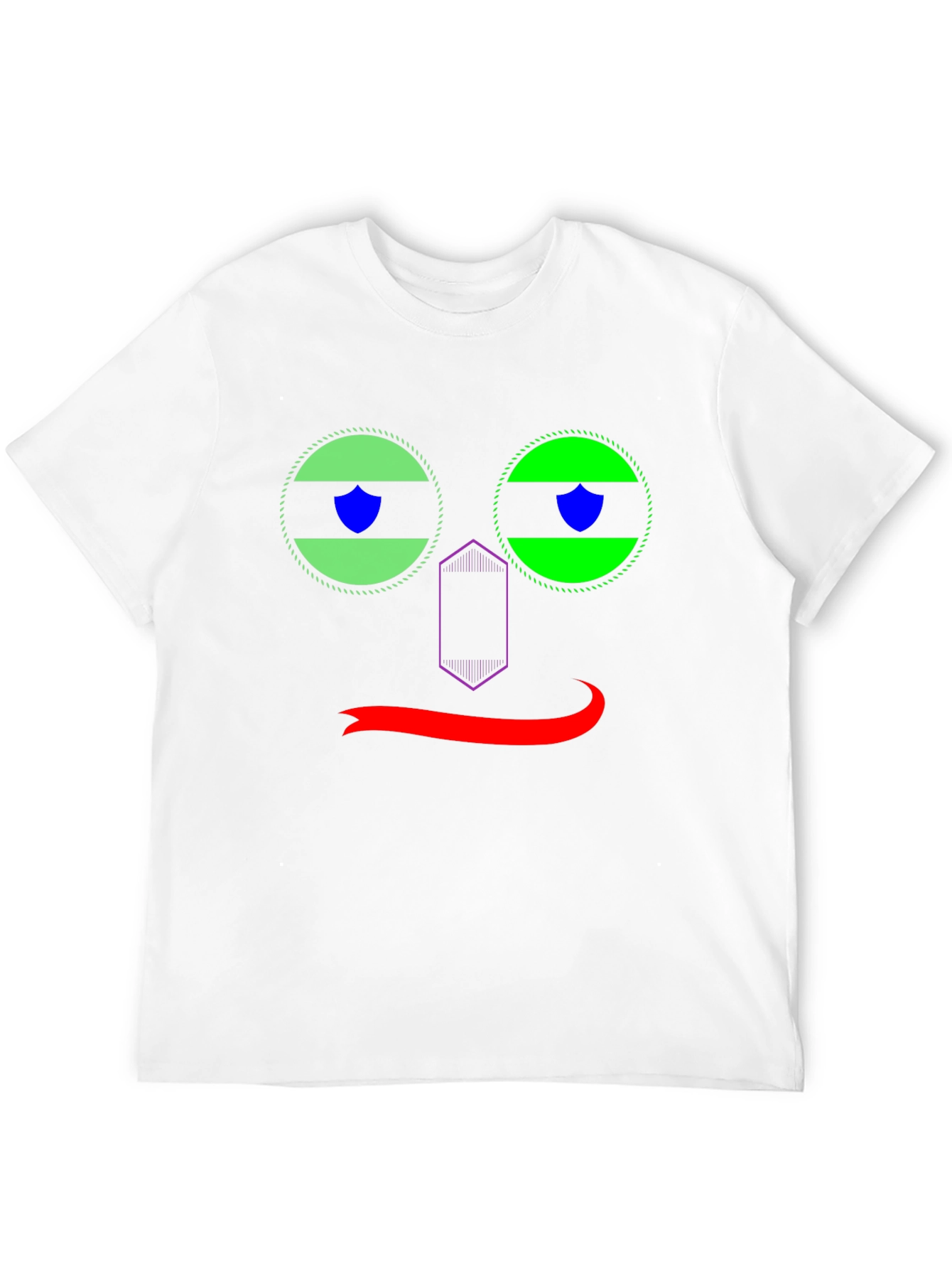 Funky Face Graphic Tee - Black Cotton T-Shirt