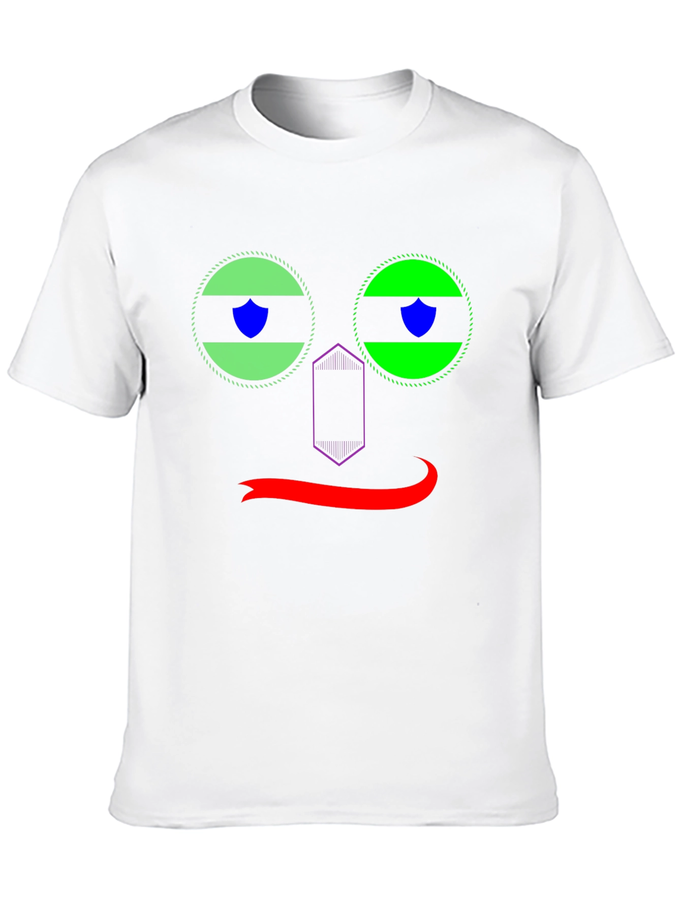 Funky Face Graphic Tee - Black Cotton T-Shirt