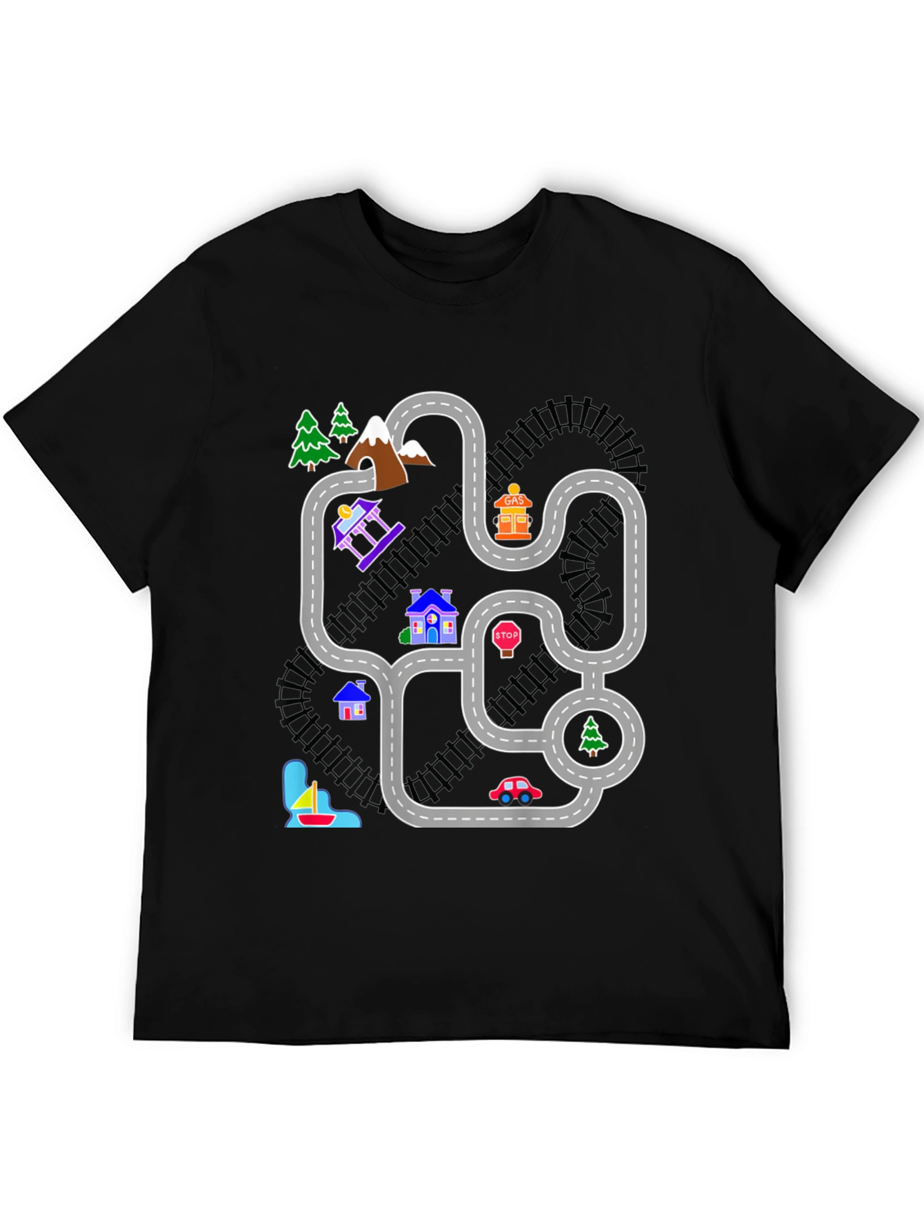 Playful Road Map Graphic Tee