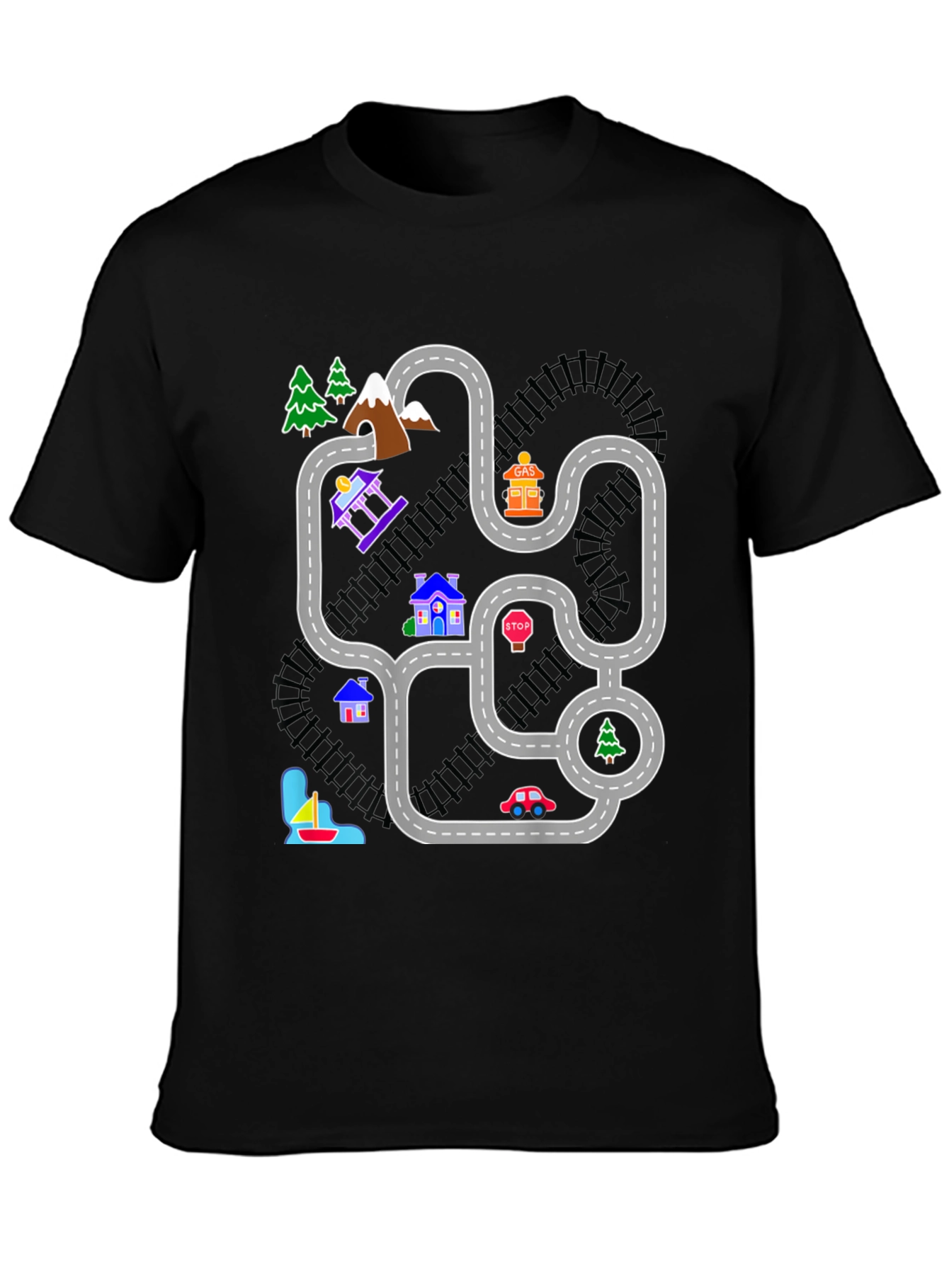 Playful Road Map Graphic Tee