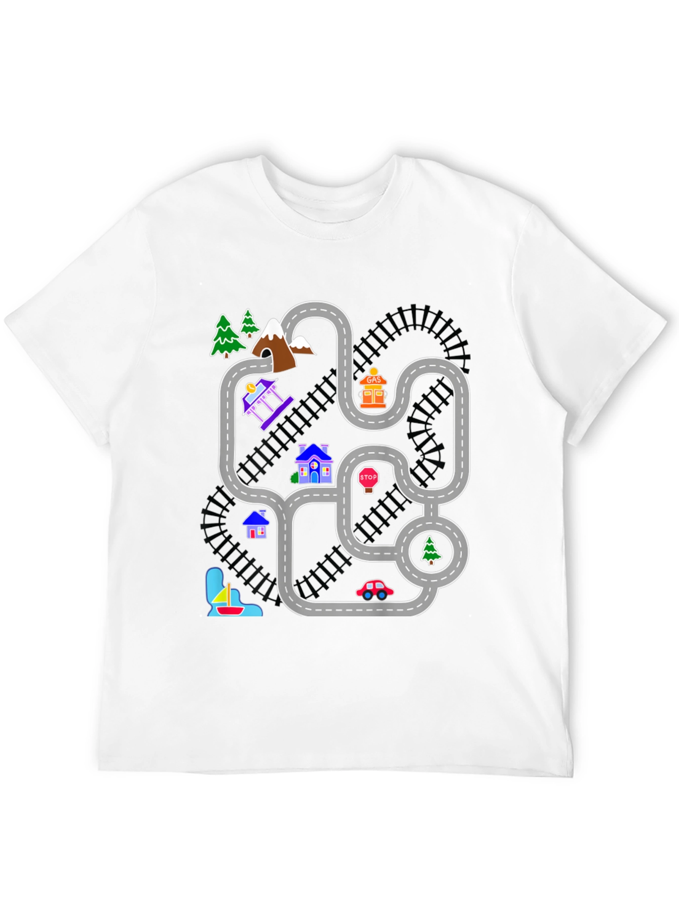 Playful Road Map Graphic Tee