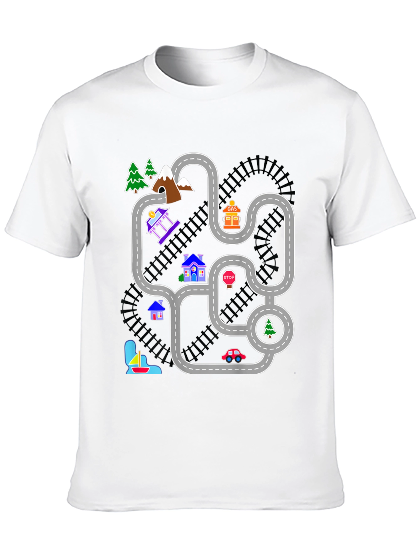 Playful Road Map Graphic Tee