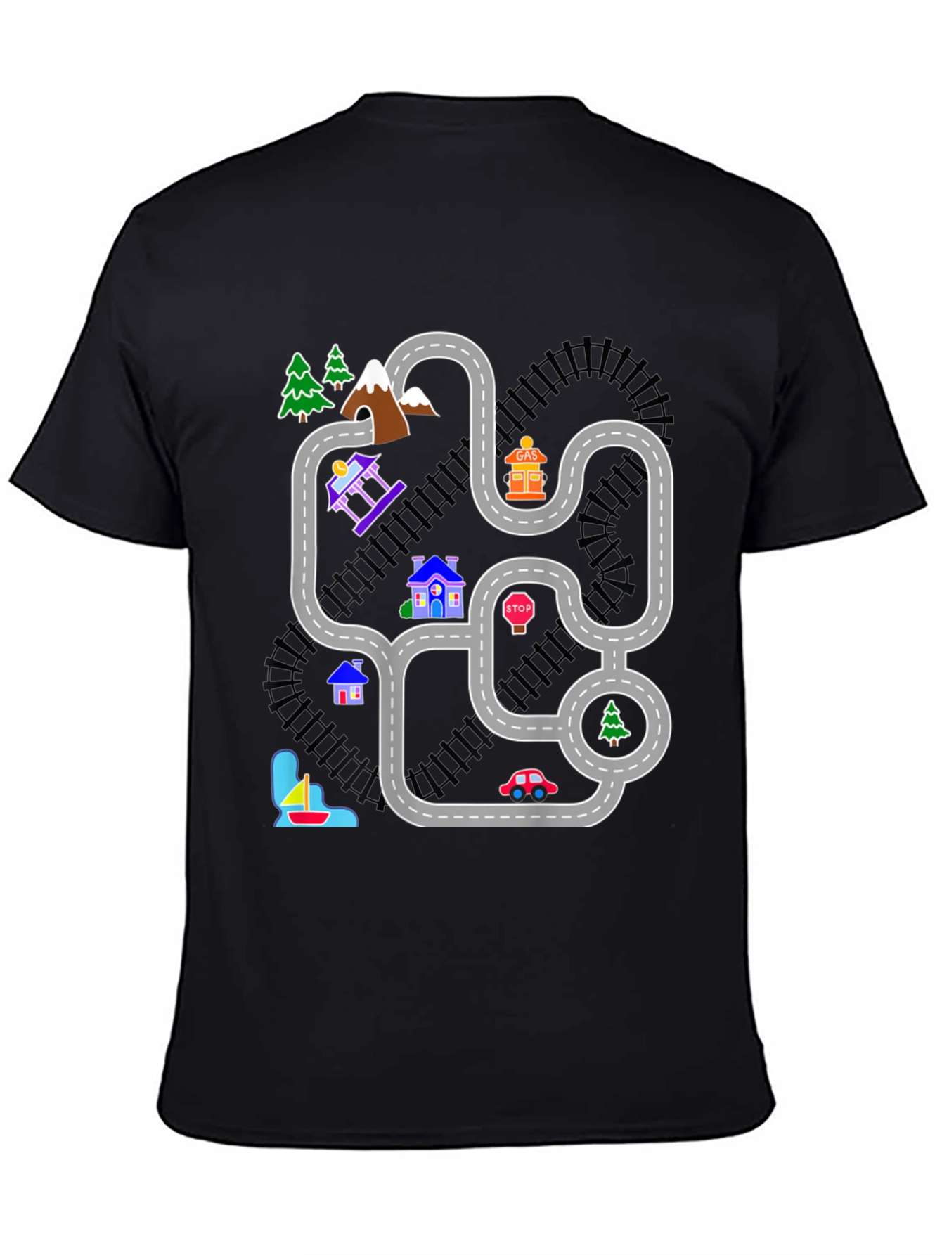 Playful Road Map Graphic Tee
