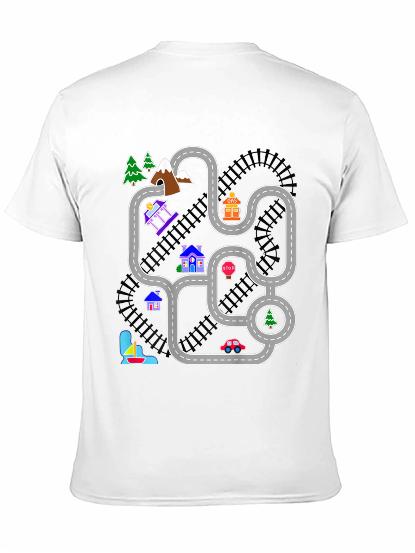 Playful Road Map Graphic Tee