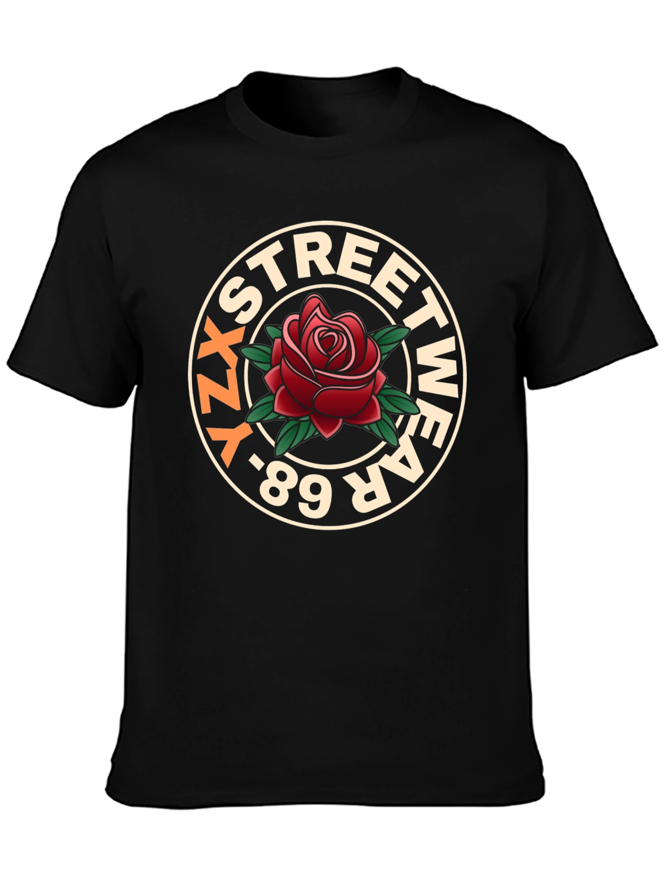 YZ Streetwear 89 Rose Graphic T-Shirt