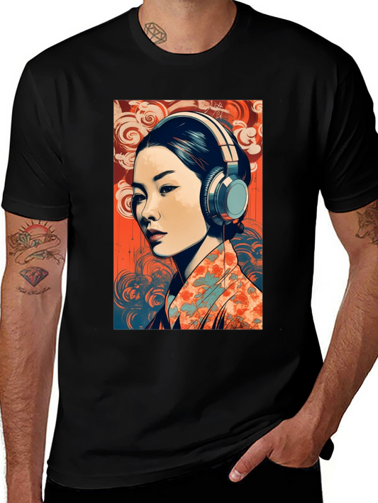 Japanese Art Graphic Tee - Black T-Shirt