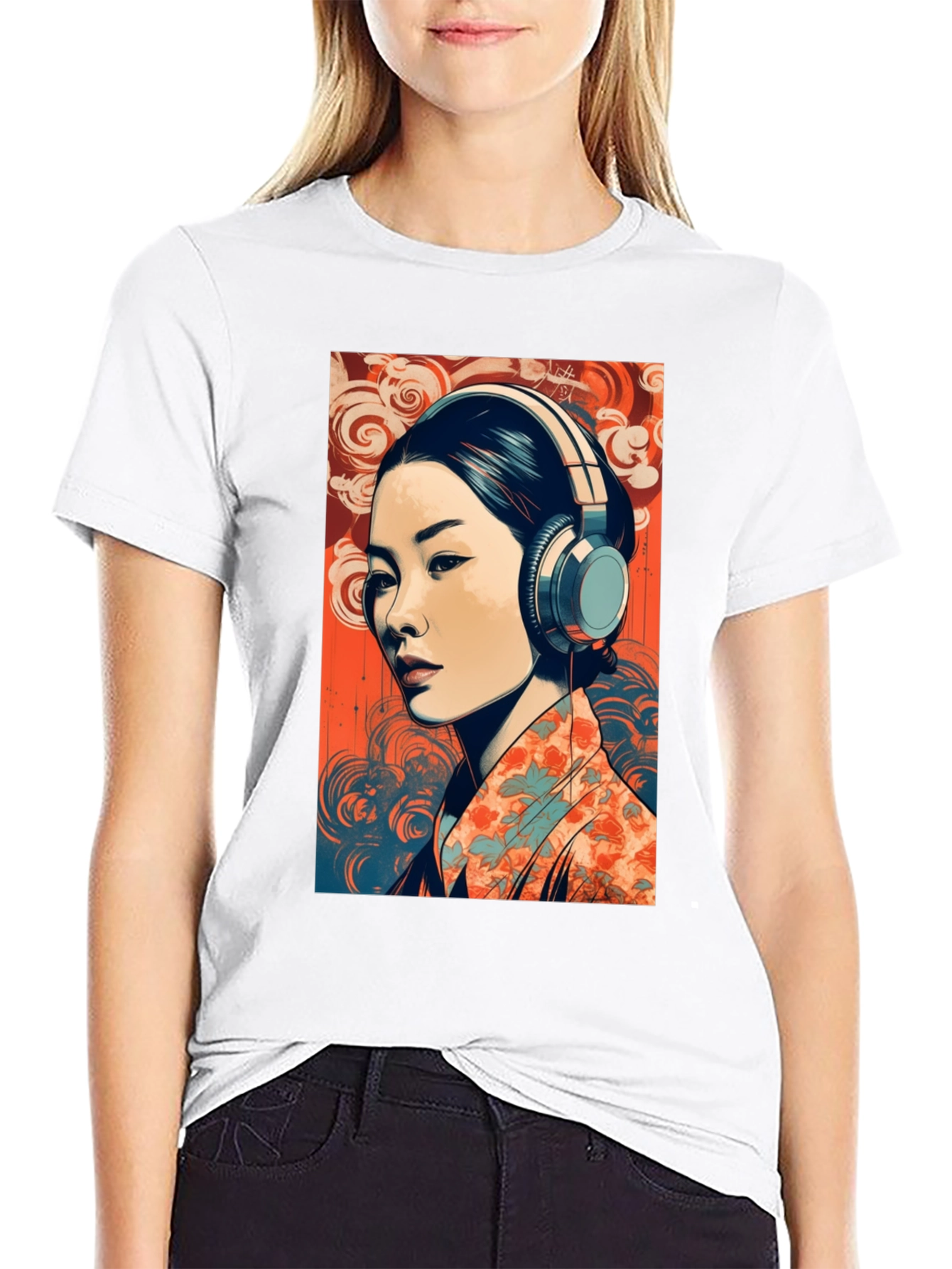Japanese Art Graphic Tee - Black T-Shirt