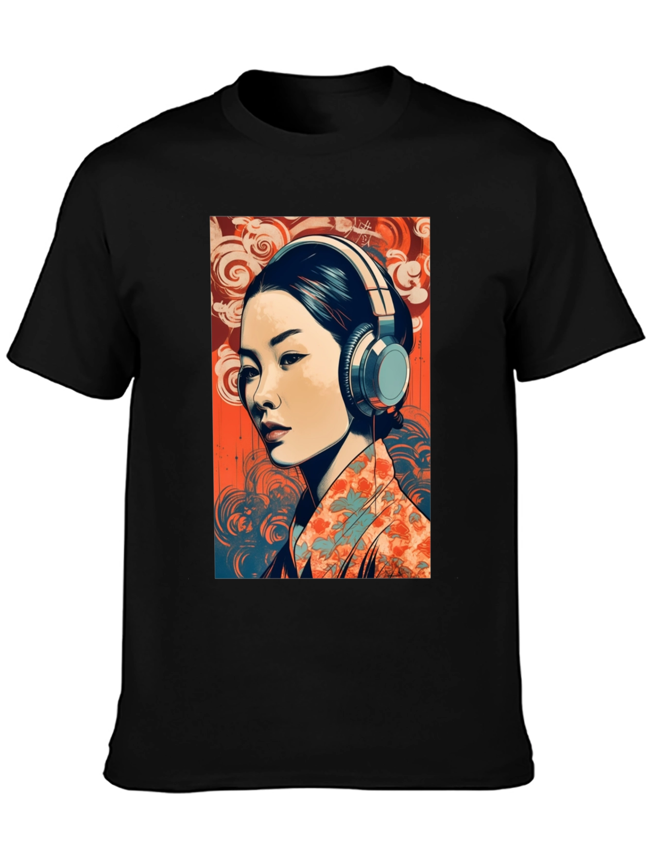 Japanese Art Graphic Tee - Black T-Shirt