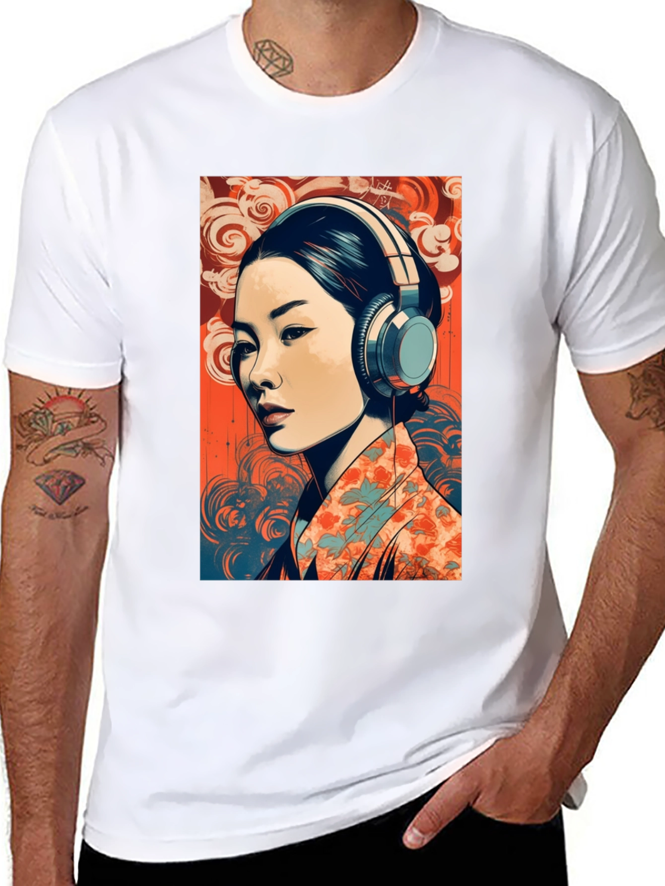 Japanese Art Graphic Tee - Black T-Shirt