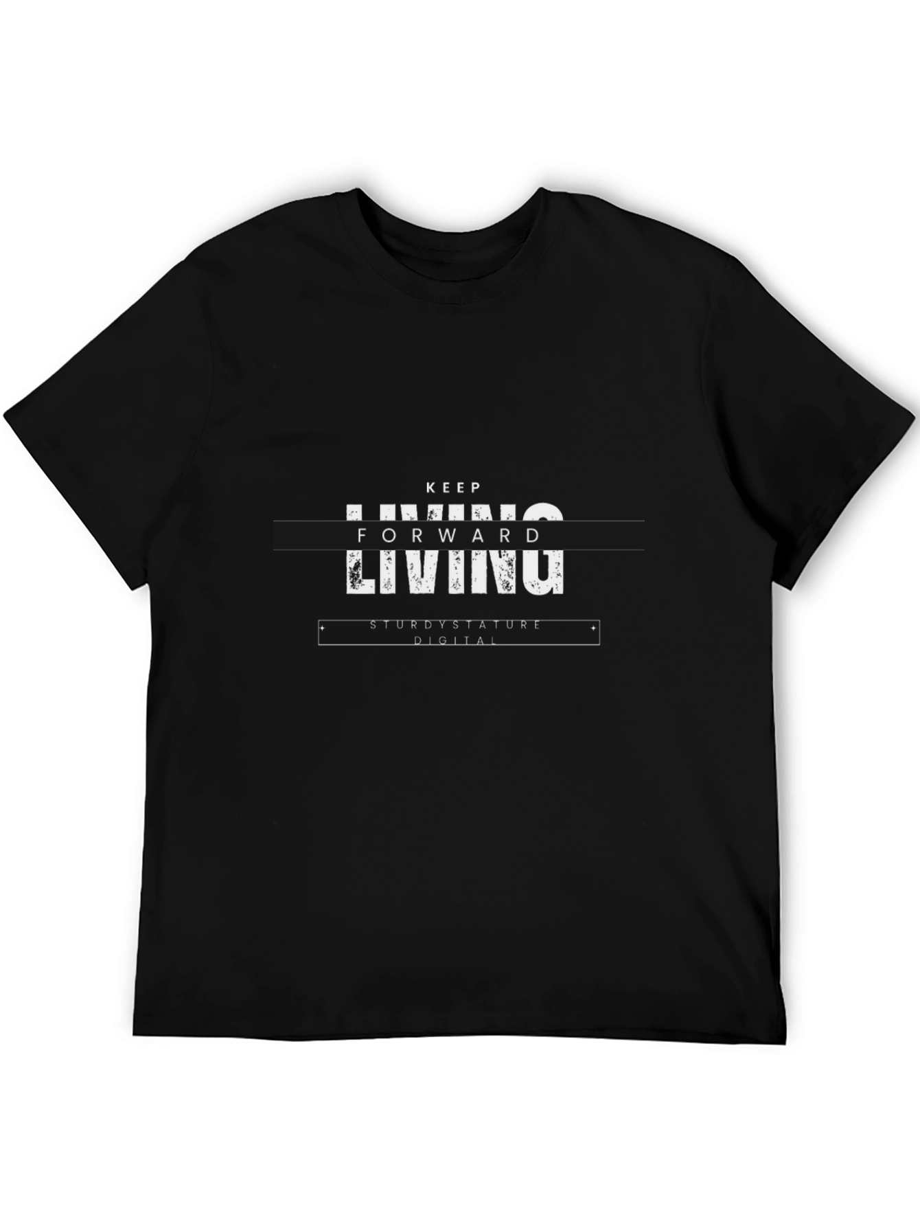 Keep Living Forward Black Graphic Tee