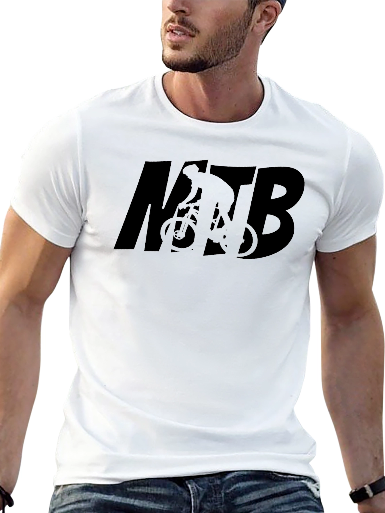 MTB Biking T-Shirt - Black Graphic Tee