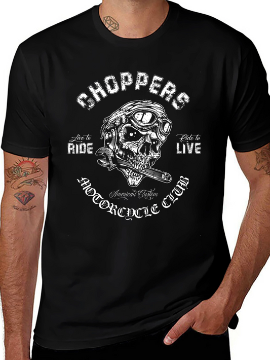 Choppers Motorcycle Club Graphic T-Shirt - Ride to Live