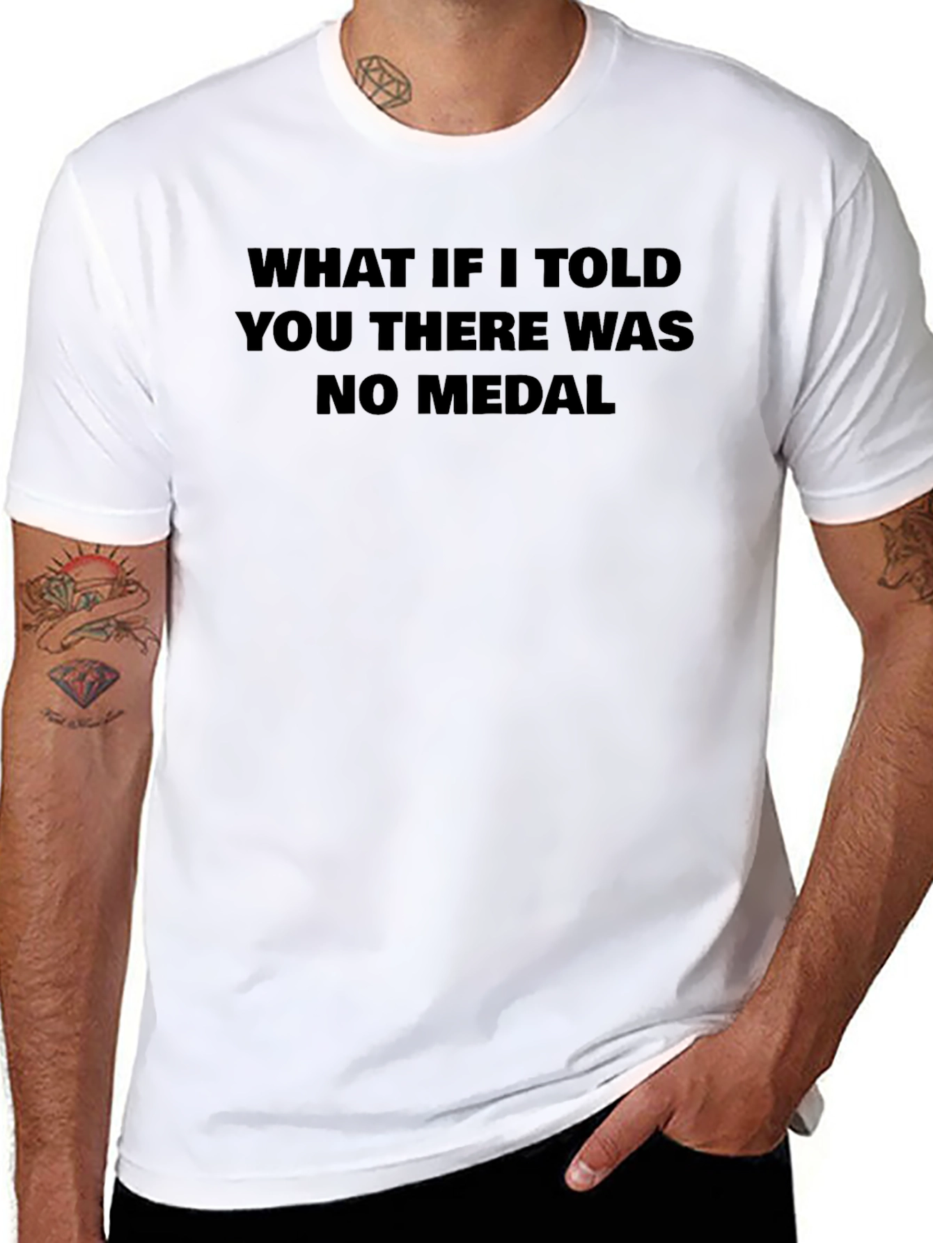 What if I told you No Medal Black T-Shirt