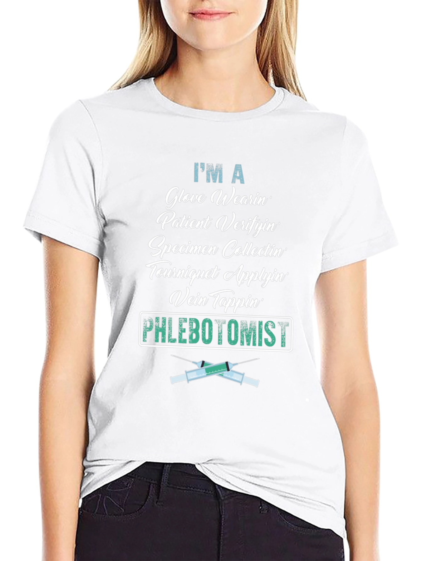 Phlebotomist T-Shirt - Glove Wearin Specimen Collectin