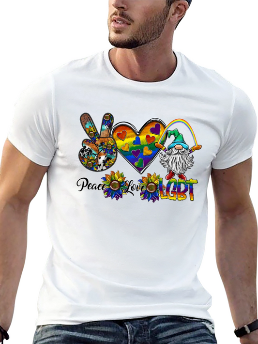 Peace Love LGBT Graphic Tee