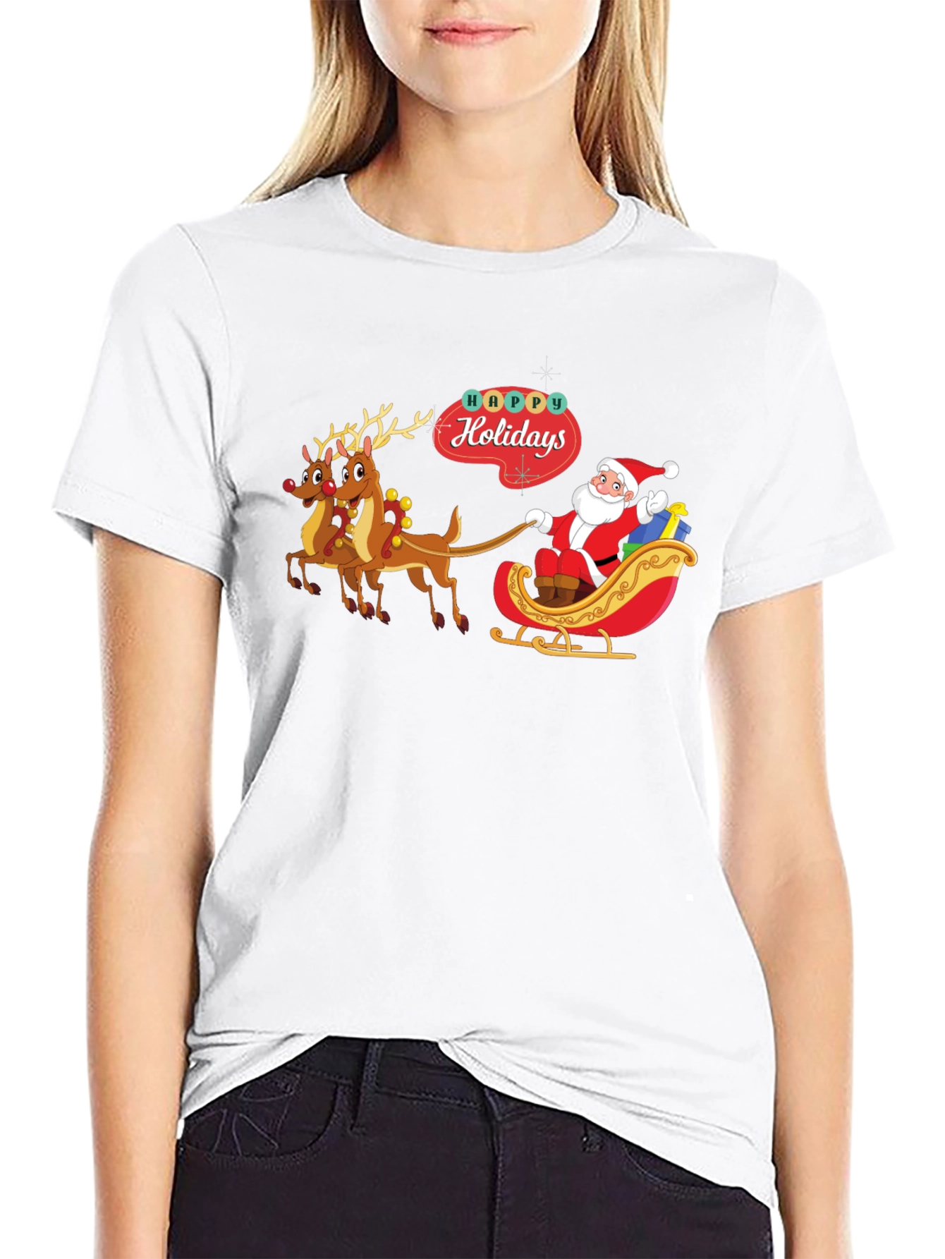 Happy Holidays Santa Claus T-Shirt