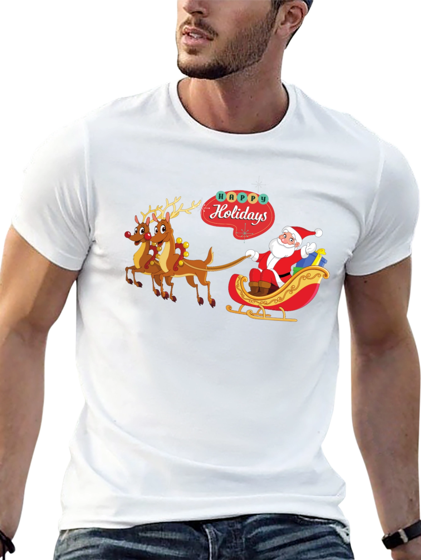 Happy Holidays Santa Claus T-Shirt