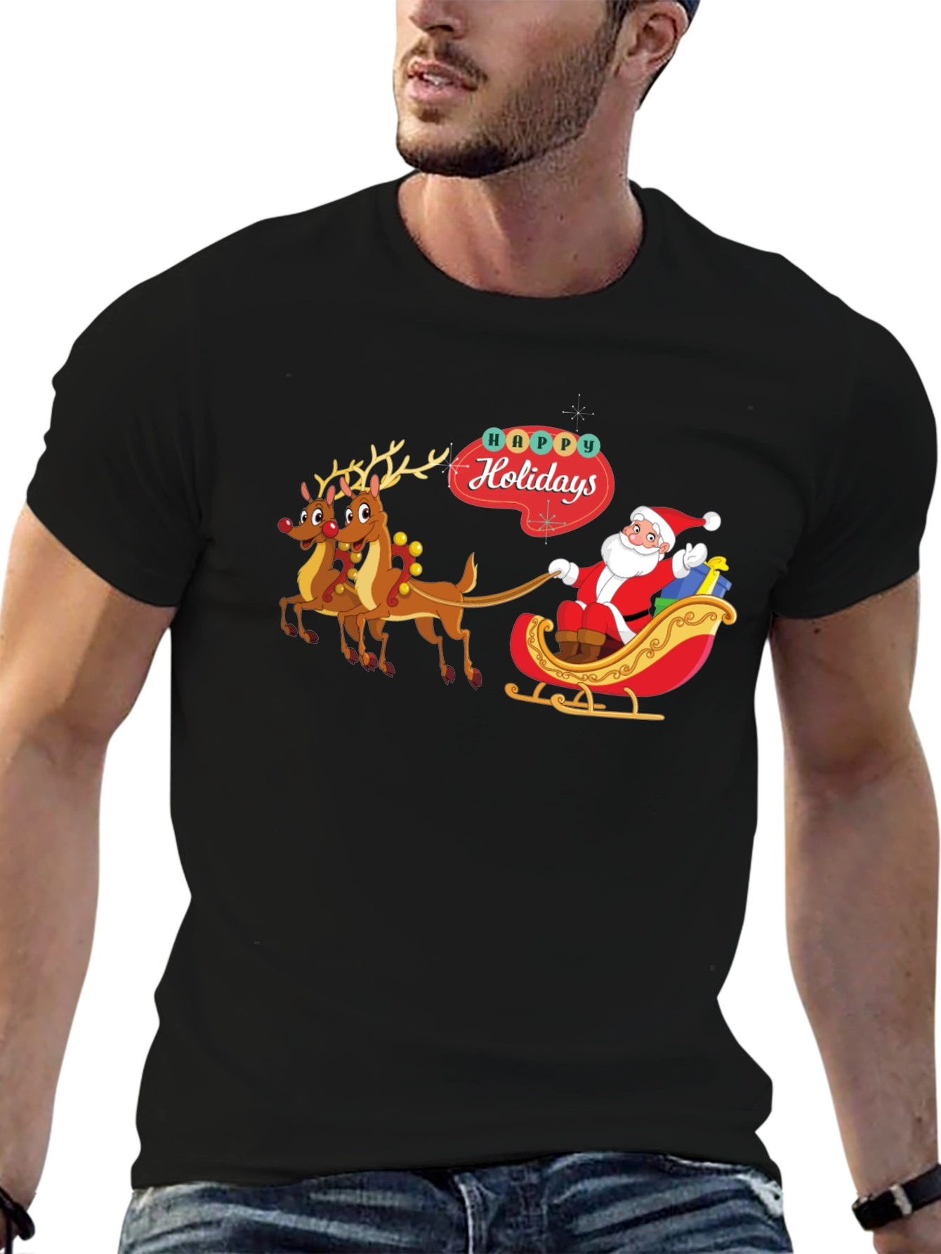 Happy Holidays Santa Claus T-Shirt