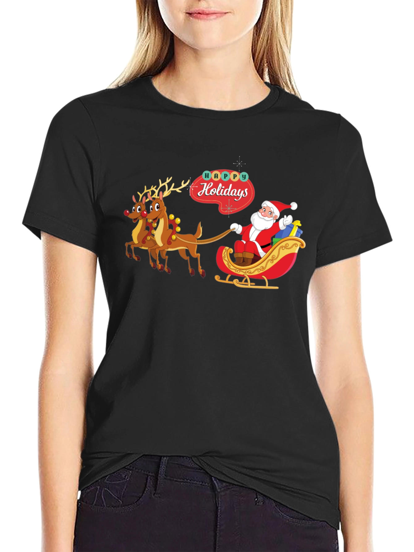 Happy Holidays Santa Claus T-Shirt