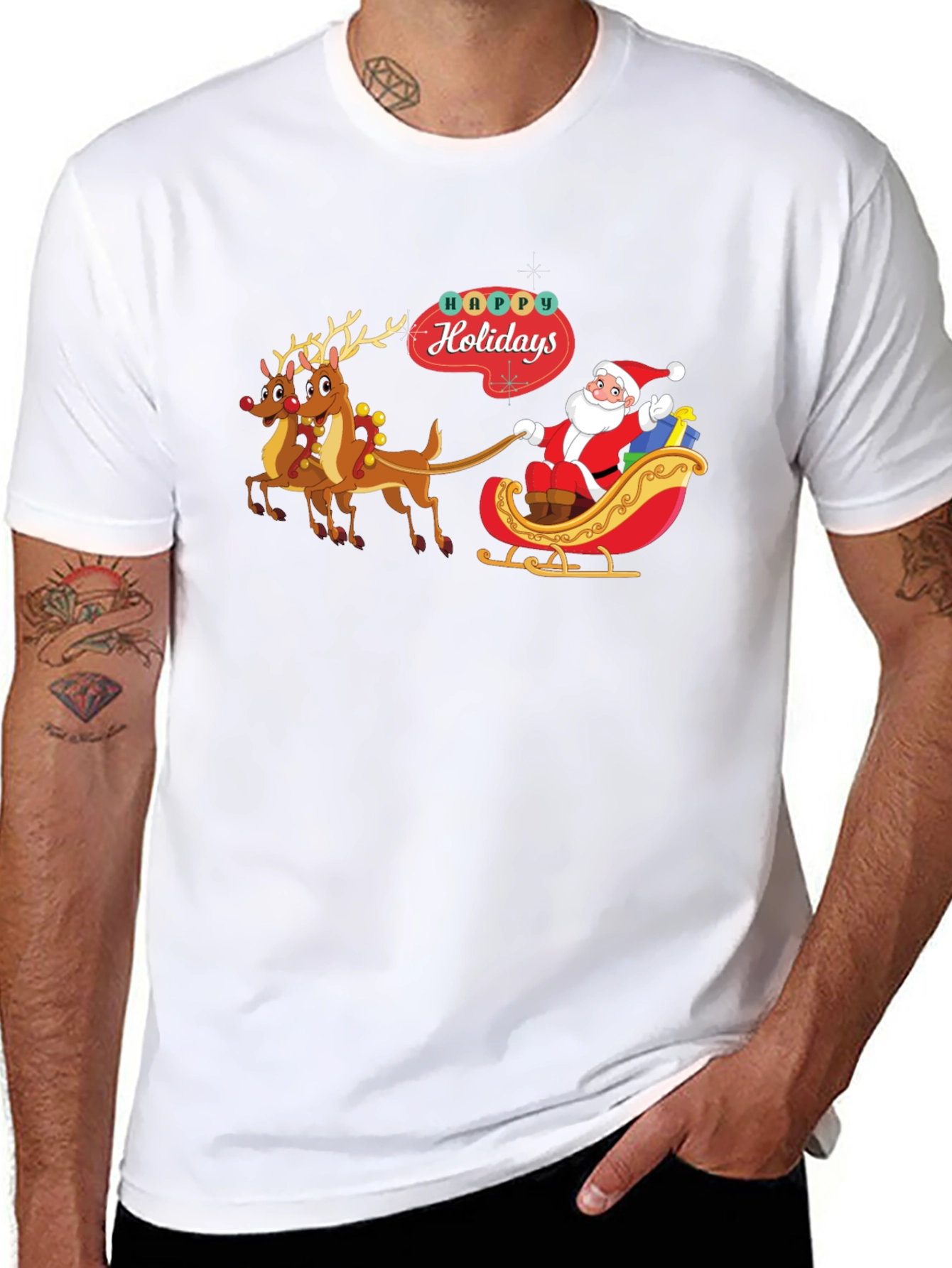 Happy Holidays Santa Claus T-Shirt