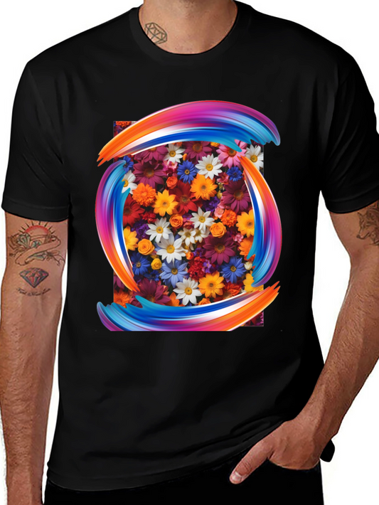 Floral Burst T-Shirt - Colorful Graphic Tee