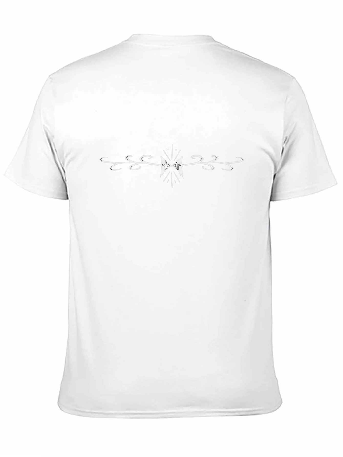 Mens Black T-Shirt with Ornamental Design