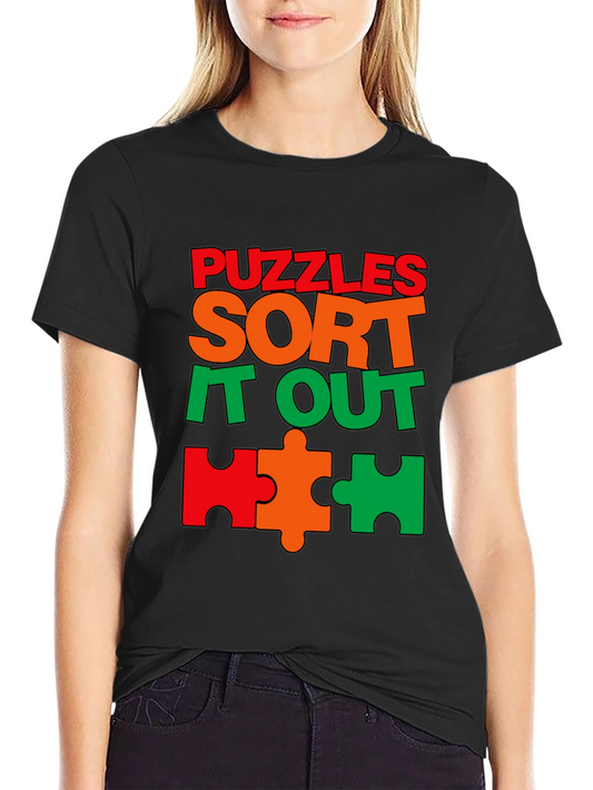Puzzles Sort It Out T-Shirt - Autism Awareness Tee