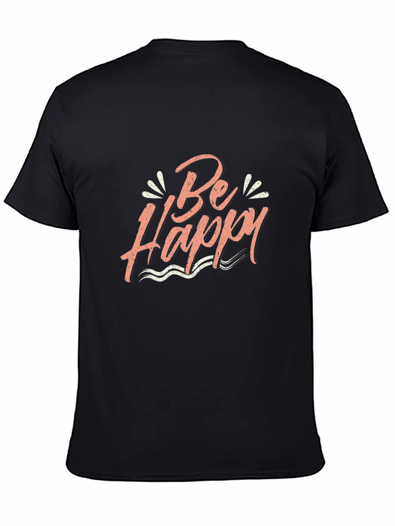 Be Happy Graphic T-Shirt - Black