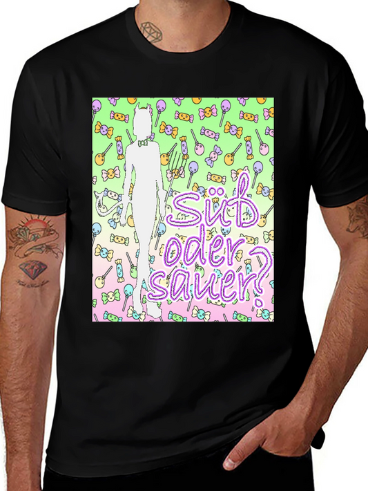 Sweet or Sour? Devilish Candy Graphic T-Shirt