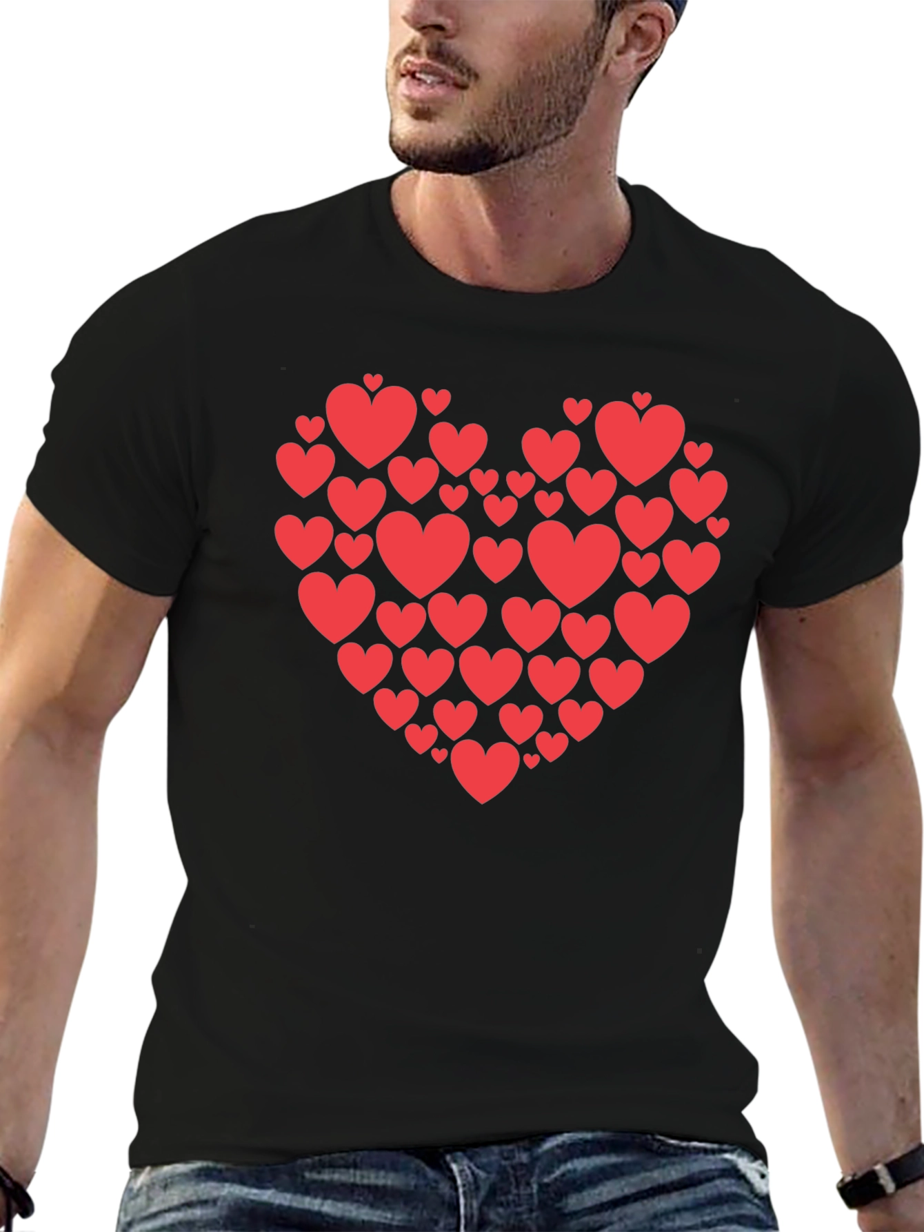 Heart Pattern T-Shirt
