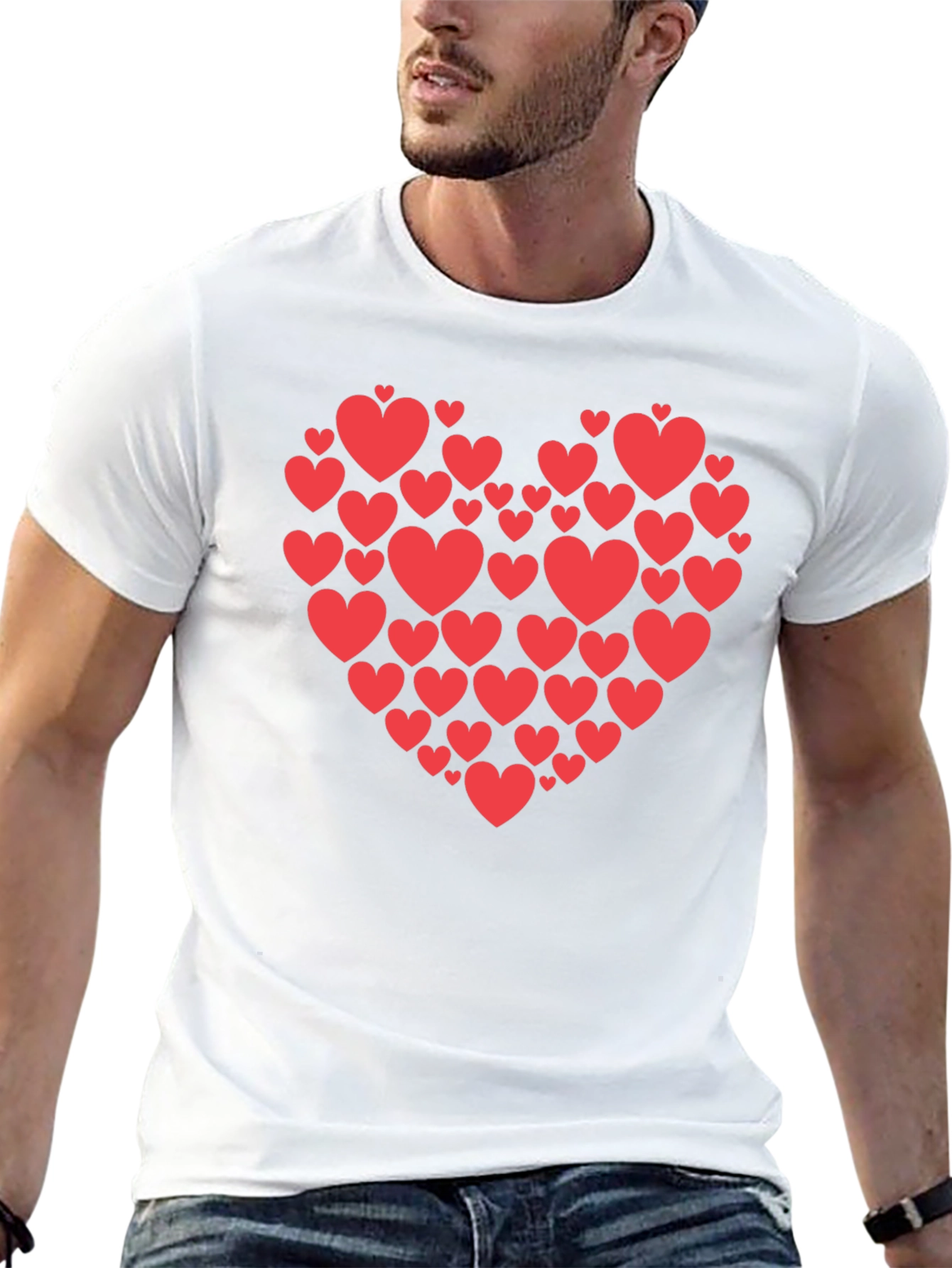 Heart Pattern T-Shirt