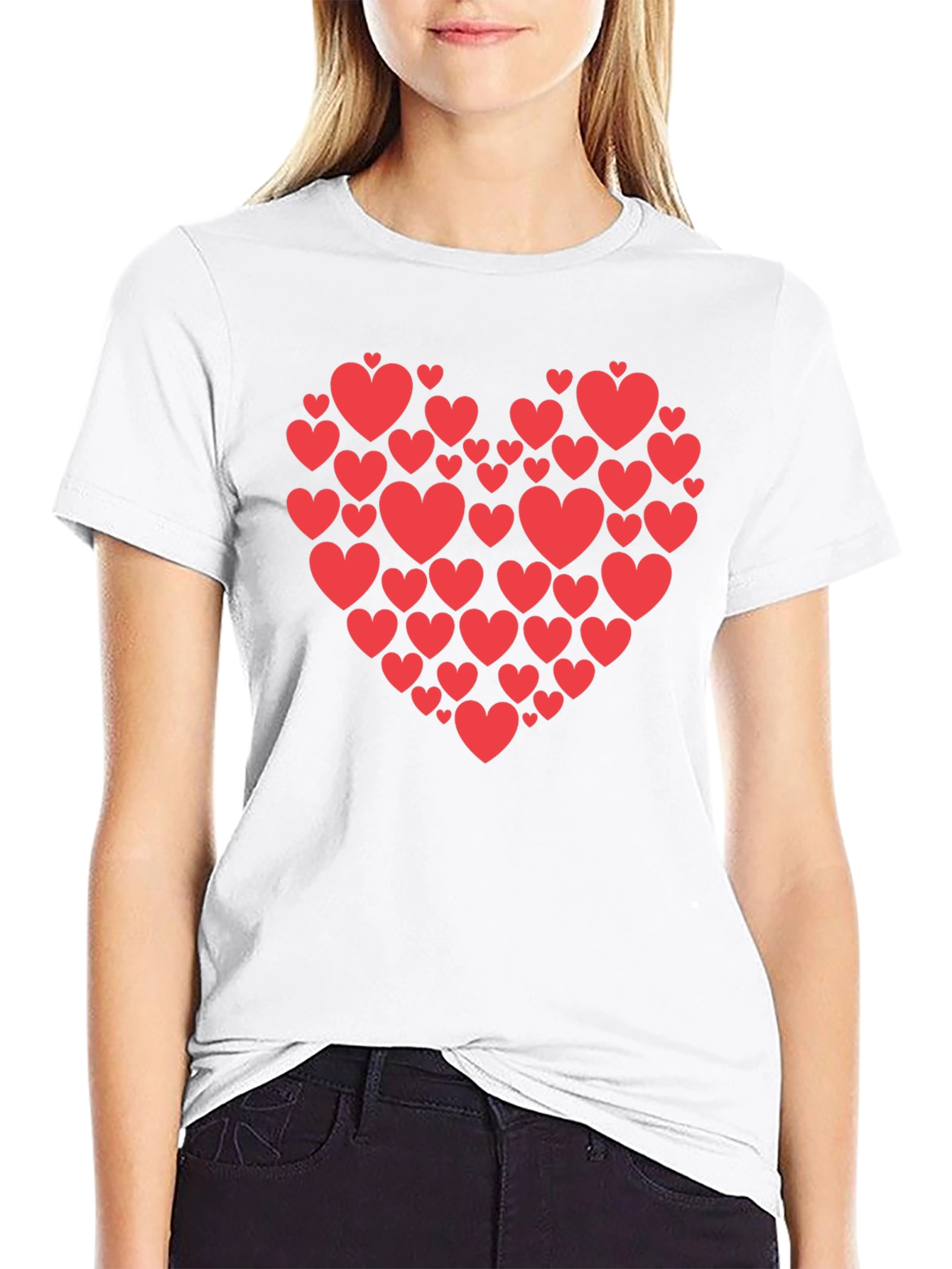Heart Pattern T-Shirt