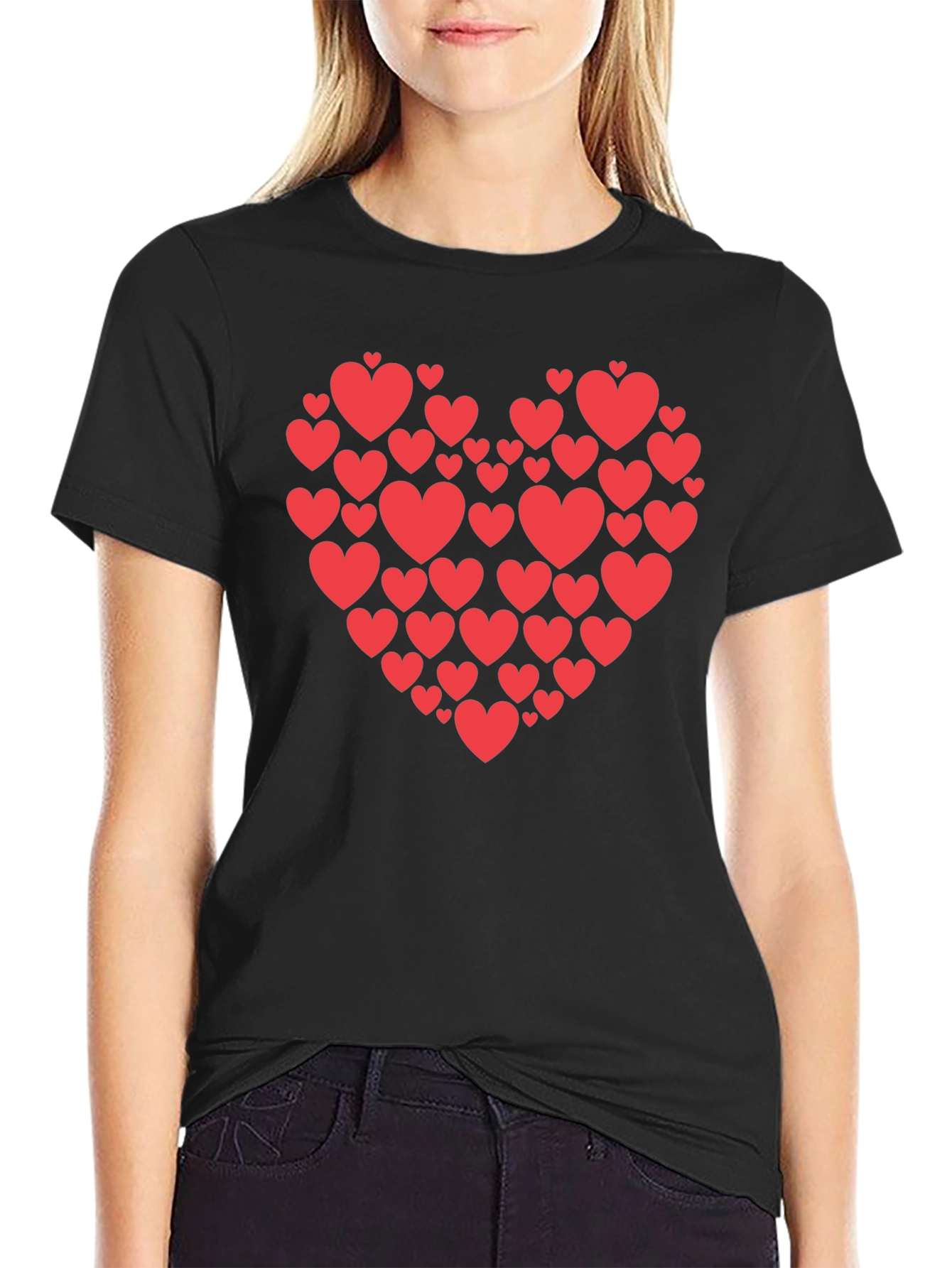 Heart Pattern T-Shirt