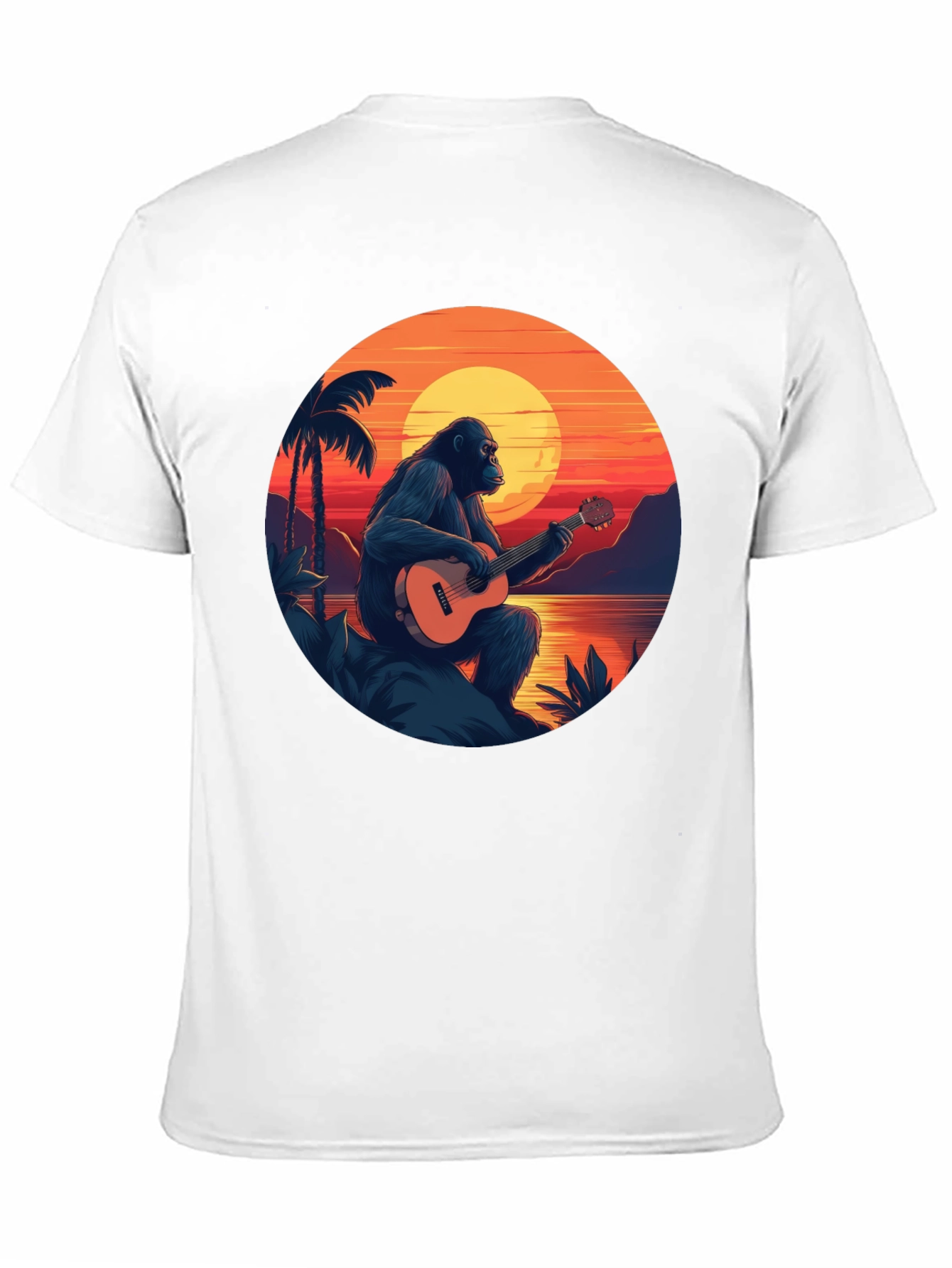 Ape Guitar Sunset Graphic T-Shirt