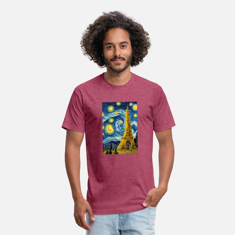 Yellow Tower in Starry Night Style